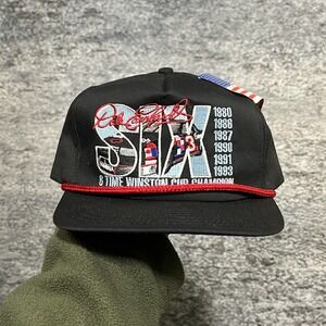 Dale Earnhardt 6 Time‎ Winston Cup Champion Hat Snapback Vintage 90s Black - NEW